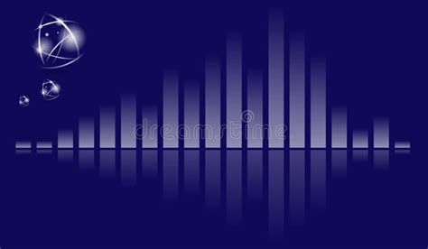 De Blauwe Equaliser Van De Muziek Vector Illustratie Illustration Of