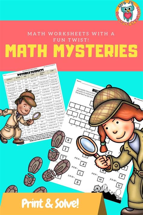 Math Mystery Worksheets Pdf Free