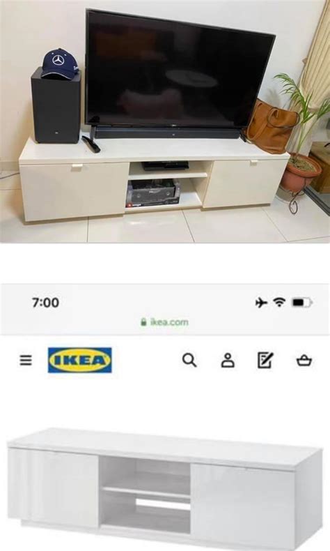 IKEA BYAS TV Cabinet Furniture Shelves Drawers On Carousell