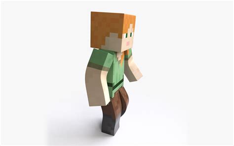 D Alex Minecraft Mixamo Animatable Vray Arnold Model Turbosquid