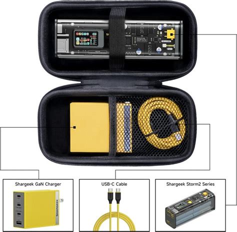 Shargeek Hard Travel Case For Shargeek Storm2 100w Power Bank130w Sto