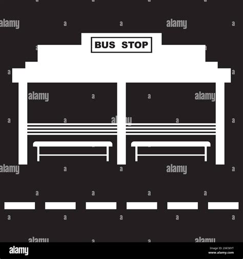 Bus Stop Icon Vector Illustration Symbol Design Stock Vector Image