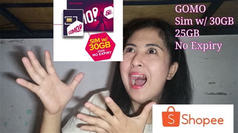 Unboxing Gomo Sim Card From Shopee Youtube