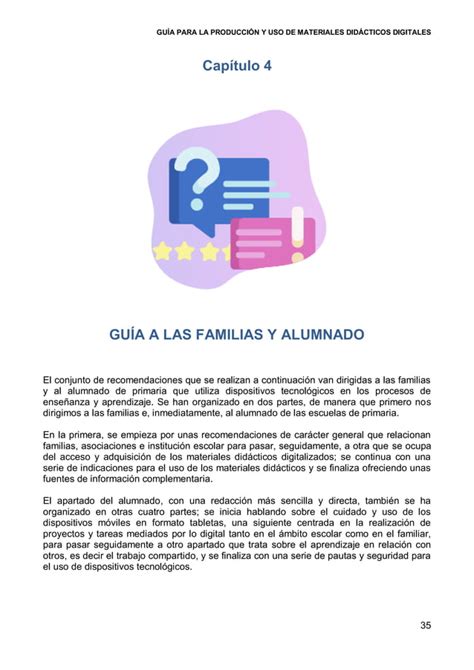 Guía BBPP con MDD Capítulo 4 Recomendaciones para las familias y