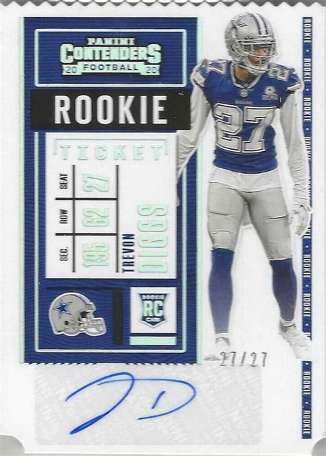 Trevon Diggs 2020 Contenders 162 Rookie Ticket Auto Ticket Stub 27