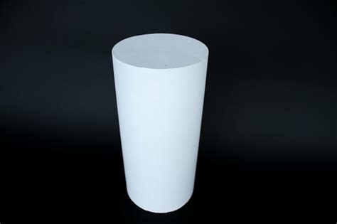 Plaster Figure Cylinder Isolated On The Black Background Stock Photo