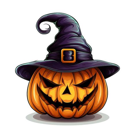 Premium Ai Image Whimsical Witch Hat Jack O Lantern Halloween Art