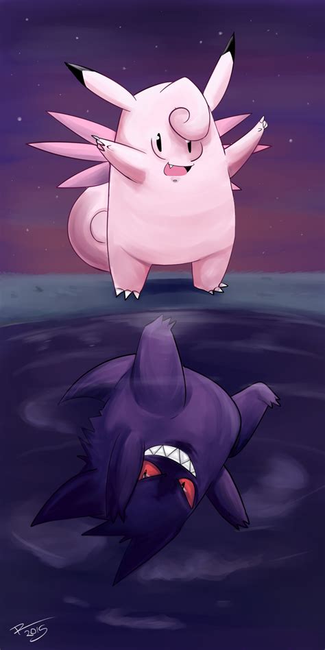 Clefable And Gengar By Solarcookie On Deviantart