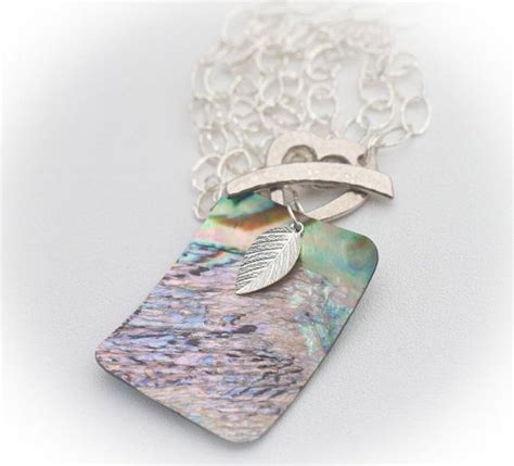 Abalone Shell Necklace Sterling Silver Necklace Abalone Etsy