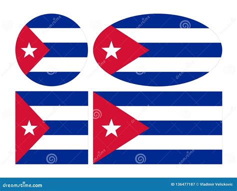 Cuba Flags Republic Of Cuba Stock Vector Illustration Of Territory Square 136477187