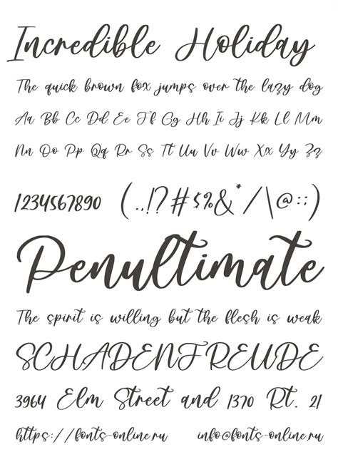 Incredible Holiday font