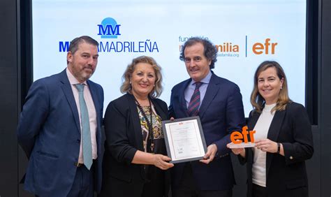 Mutua Madrileña primera compañía en obtener el certificado efr por 13