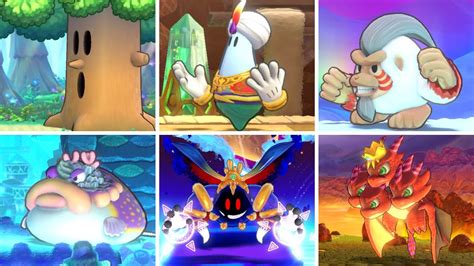 Kirbys Return To Dreamland Deluxe All Story Bosses Youtube