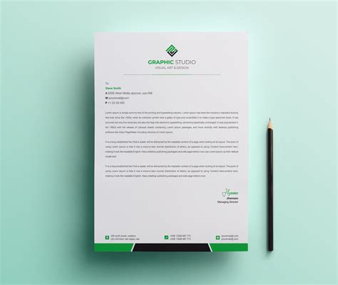 Letterhead Pad Corporate Identity Template