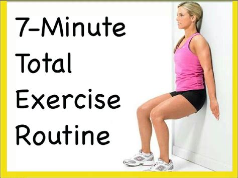 7 Minute Exercise Routine Exercise Workout Routine Get Fit