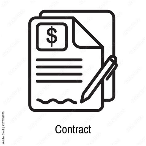 Contract Icon Vector Sign And Symbol Isolated On White Background