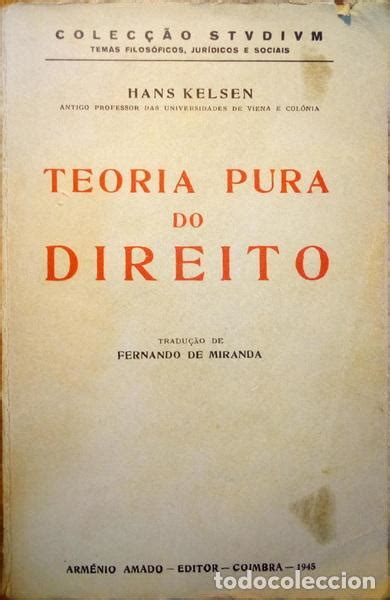 Kelsen Hans Teoria Pura Do Direito Comprar Libros Antiguos De