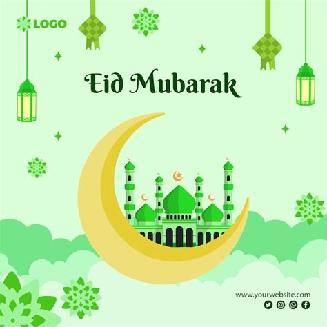 Premium Vector Happy Eid Mubarak Ramadhan Kareem