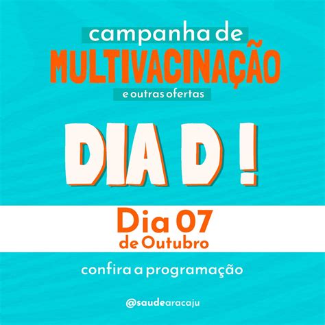 Dia D de Multivacinação acontece no próximo sábado 7 em nove Unidades