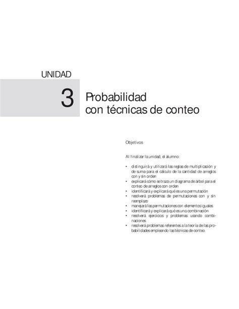 Pdf Unidad Probabilidad Con T Cnicas De Conteo