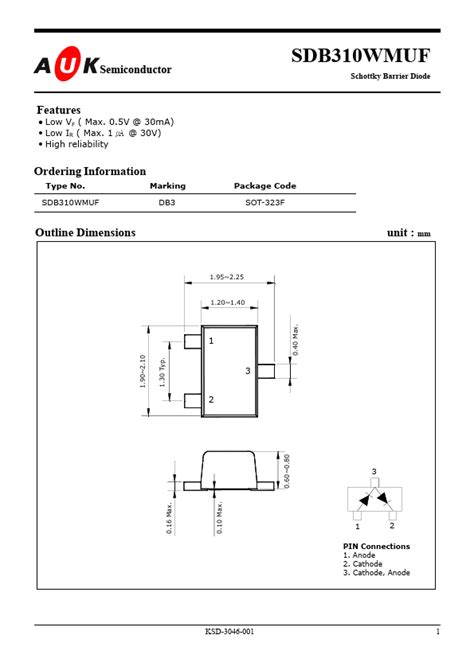 Sdb Wmuf Auk Diode Hoja De Datos Ficha T Cnica Distribuidor