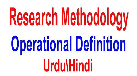 What Is Operational Definition Of Variable In Research