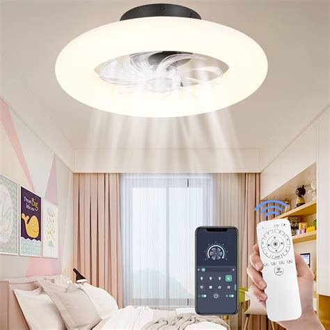 Yanaso Ceiling Fan With Light Modern Bladeless Ceiling Fan With Remote