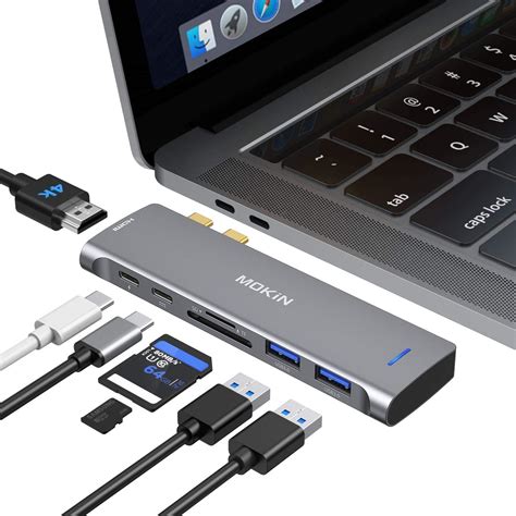 MOKiN Hub USB C Adaptateur 7 En 1 Compatible Avec MacBook Pro 2020