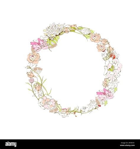 Spring Floral Font Letter O Stock Vector Image Art Alamy