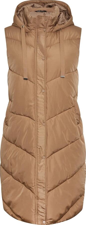 Yours Curve Quilted Longline Hooded Gilet Womens Plus Size Curve