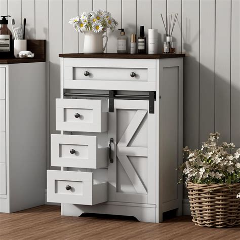 Amazon Wanan Bathroom Cabinet 32 Farmhouse Storage Cabinet With