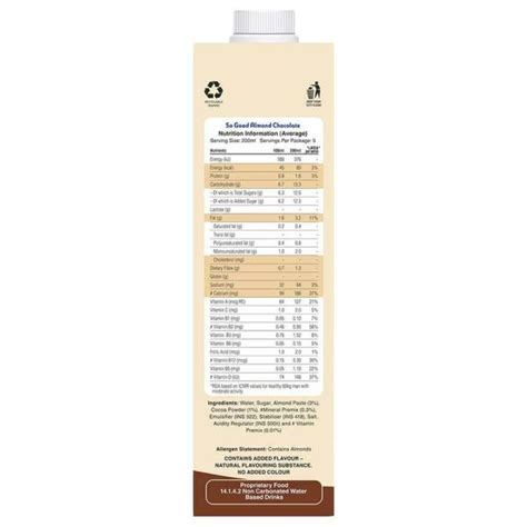 Chocolate Almond Milk Nutrition Facts Besto Blog