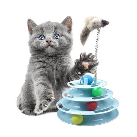 4 Layers Funny Turntable Ball Disk Interactive Cat Toys - China Pet ...