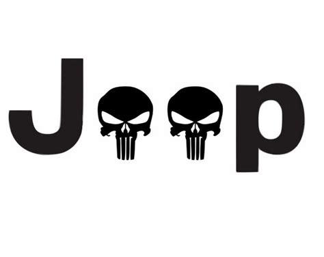 Jeep Punisher Skull decals Funny decals for your car Jeep