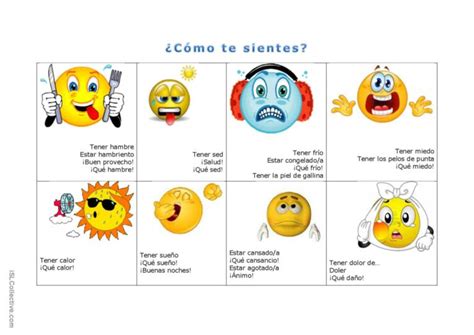 C Mo Te Sientes Vocabulario Flashc English Esl Worksheets Pdf Doc