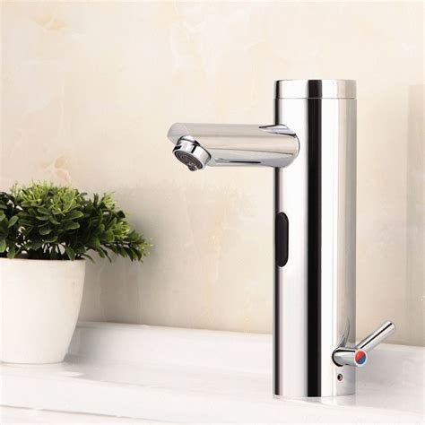 Hygienic Brass Integrated Automatic Bathroom Faucet Sensor Hot Cold Mixer Tap Touchless Water