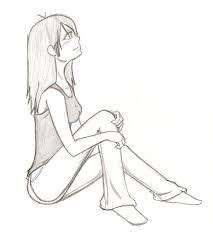 Pose Reference Sitting Side View Drawing Detects the sitting position of a person