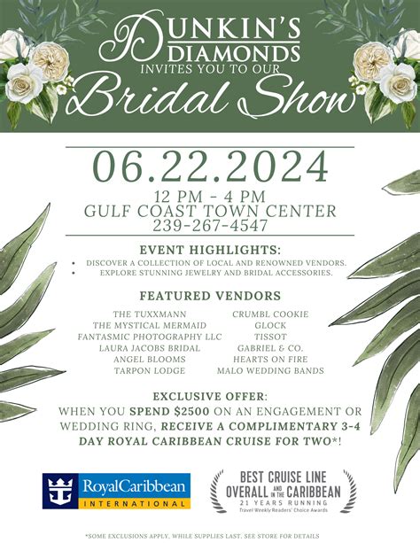 Dunkins Diamonds Bridal Show June 22 2024 Greater Fort Myers