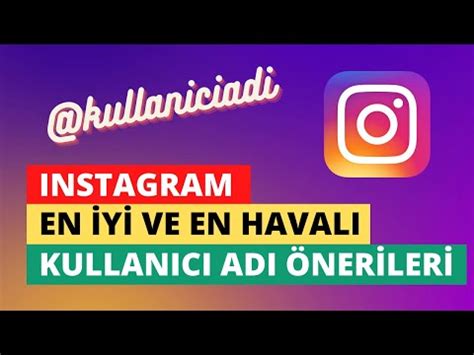 Instagram Kullan C Adlar Komik Cool Haval T Rk E Ngilizce