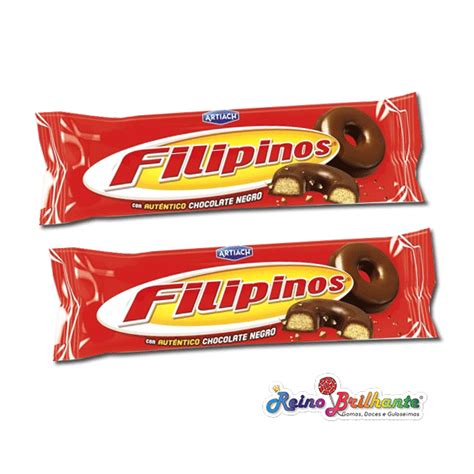 Reino Brilhante Filipinos Chocolate Negro 15x75g Bolachas Bolos E