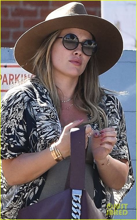 Hilary Duff Shows Off Her Major Baby Bump While Running Errands Photo