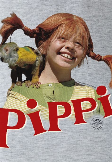 Logoshirt T Shirt In Hellgrau Pippi Langstrumpf Pippi Pippi