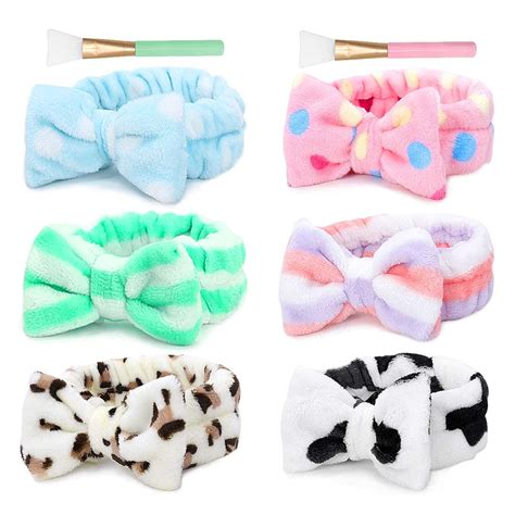 Bowknot Haarband F R Make Up Kosmetische Stirnb Nder Korallen Samt