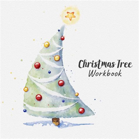 Watercolor Christmas Tree Workbook