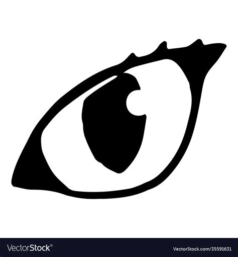 Cats eyes silhouette Royalty Free Vector Image