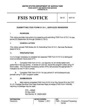 Fillable Online FSIS Forms USDA Food Safety And Inspection Service