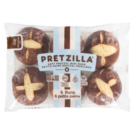 Pretzilla Soft Pretzel Mini Burger Buns