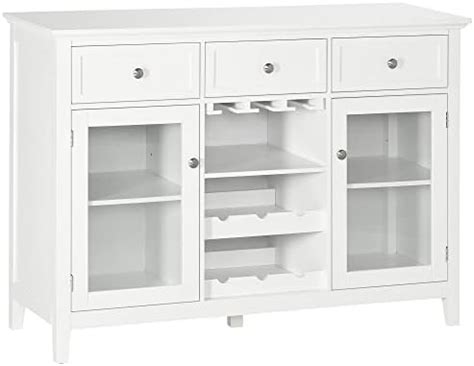 Homcom Aparador De Cocina Mueble Buffet Auxiliar Con Puertas De