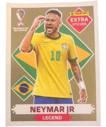 Figurinha Neymar Extra Sticker Legend Gold Ouro Parcelamento Sem Juros