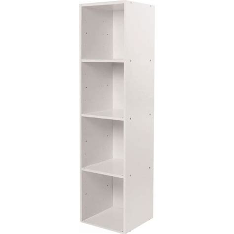 Meuble Cases Avec Fond X X Cm Blanc Cdiscount Maison